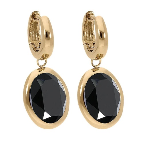 Серьги Qudo Creole TIVOLA small G jet, 310534 BW/G фото 3